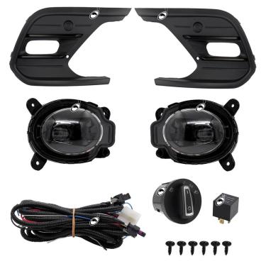 Imagem de Kit Farol de Milha LED Novo Polo 2023 em diante Comfortline Sense TSI MPI Botão modelo Painel