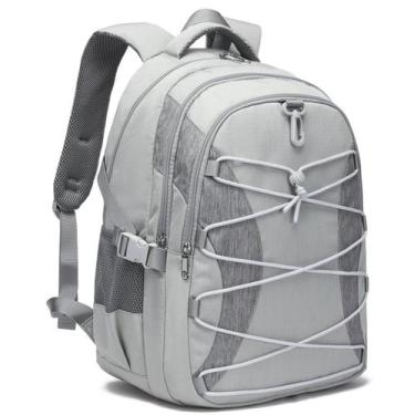 Imagem de Mochila escolar BLUEFAIRY para adolescentes do ensino médio cinza