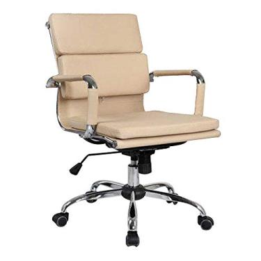 Imagem de Mesa de escritório reclinável com encosto alto para computador, altura ajustável, executivo e ergonômico, apoio de braço giratório para jogos de estudo, escritório