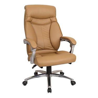 Imagem de Computador Escritório Ergonômico Giratório Mesa de Computador Duplo Encosto Grosso Alto Ajustável Executivo para Escritório Sala de Reunião Capacidade de carga: 150 kg