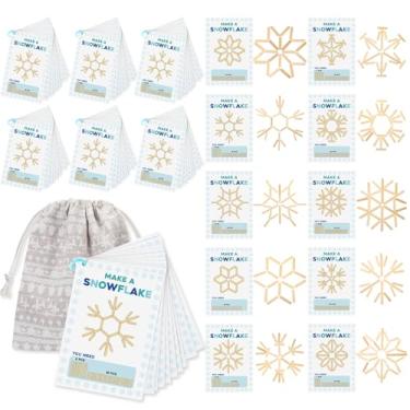 Imagem de Motipuns Christmas Snowflake Craft Sticks Activity with Task Books Storage Cotton Sack Winter Fine Motor Skills Game Christmas Activities for Winter Activity Montessori Printable Activities(6 Sets)