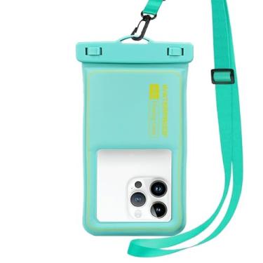 Imagem de Tandoler Bolsa impermeável para celular IP68 marítima, bolsa seca flutuante à prova d'água compatível com iPhone 16/15 Pro Max/14 Pro Max/13 Pro Max/ 12/S24 até 7 polegadas, cordão destacável, 1