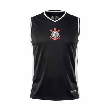 Imagem de Camisa Regata Corinthians Basquete Masculina Preta