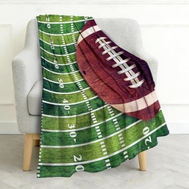 Imagem de Cobertor de presente de futebol para meninos e meninas, aniversário esportivo para crianças, acessórios de futebol decoração para crianças de 2 a 10 anos