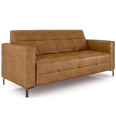 Imagem de Sofá 2 Lugares Sala Living Industrial 160cm Senna K01 Couríssimo Whisky - Lyam Decor