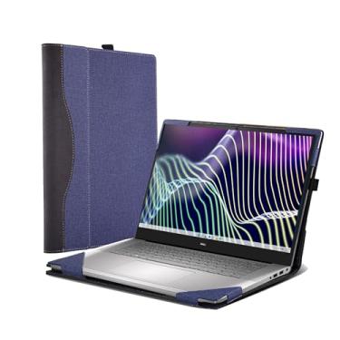 Imagem de VEVOOD Capa para laptop Dell Latitude 7000 7640 (2023) | Capa destacável de couro PU para notebook de 16 polegadas (azul)