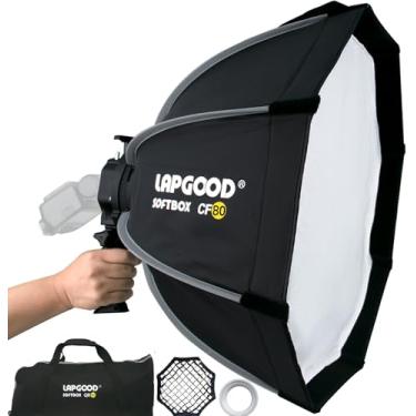 Imagem de Lapgood Bowens Mount Softbox 32 polegadas/80 cm portátil configuração rápida, suporte tipo S compatível com Godox Canon Sony Fuji YongNuo Flash AD200PRO V1 TT600 V860III 430EXIII SB500 YN320EX YN560