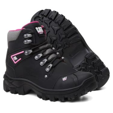 Imagem de Botina Coturno De Segurança Trabalho Epi Com C.a Original (Preta/Rosa, BR, Adulto, Numérico, 34)