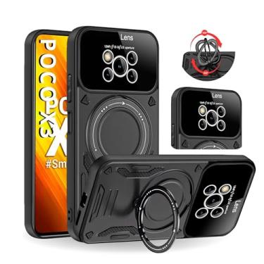 Imagem de Capa Capinha Armor Anti Choque Ring Luxo Para Poco X3 (Tela 6.67) + Anel Giratório + Proteção De Câmera - Proteção Militar