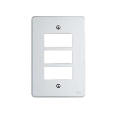 Imagem de Placa 4x2 para 3 Postos Equille Branca - WEG