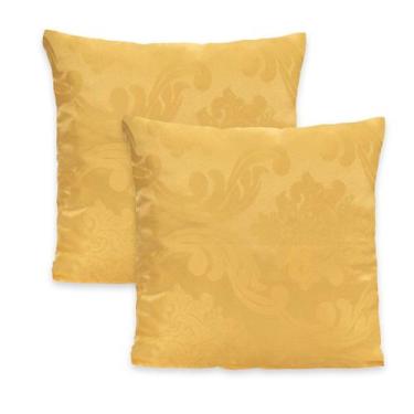 Imagem de Kit 2 Capas de Almofada c/ Zíper em Jacquard Adamascado Luxo 40cm x 40