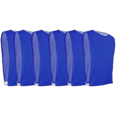 Imagem de Kit com 6 Coletes Juvenil 7 a 13 anos Colete de Futebol Esportivo Dry 