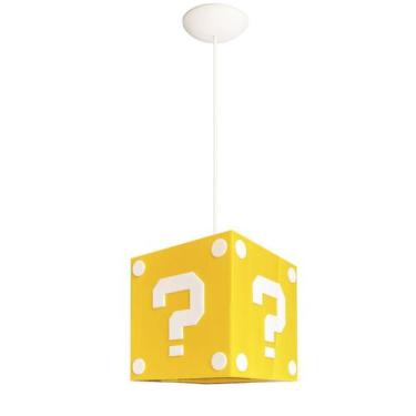 Imagem de Luminaria Desenho Interrogação Mario Geek Gamers Decoração - My Lamp, 