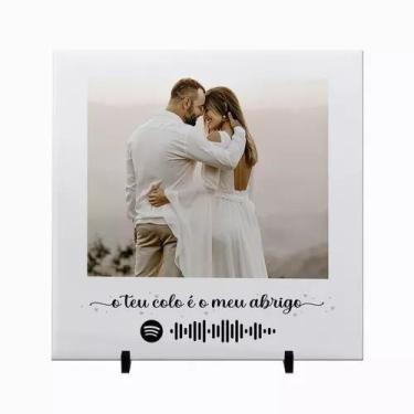 Imagem de Azulejo Música Spotify Qr Code Com Foto - Loja Dinka