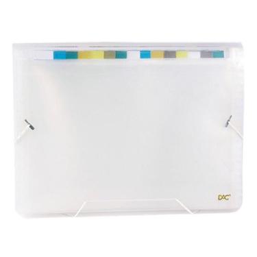 Imagem de Pasta Sanfonada Plástica A4 com 12 Divisões - Cristal - DAC