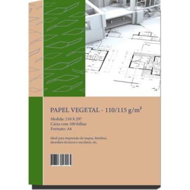 Imagem de Papel Vegetal A4 110/115G 210X297MM Caixa com 100 - Mares