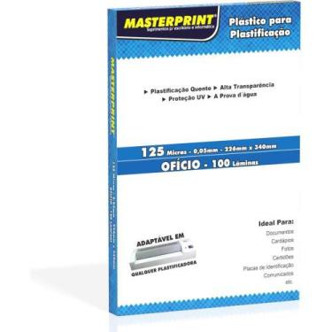 Imagem de Plástico para Plastificação Ofício 222X336MM 125 Micras (0,05) C/100 -