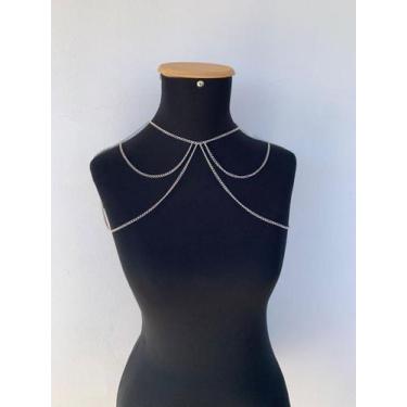 Imagem de Bodychain Ombreira de correntes em camadas banhado a Ouro e Prata - Do