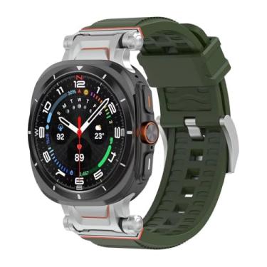 Imagem de synsing Pulseira esportiva robusta para Galaxy Watch Ultra 7 (largura de 26 mm) compatível com Samsung Watch Ultra de 47 mm, pulseira respirável de substituição para homens com TPU premium e conector