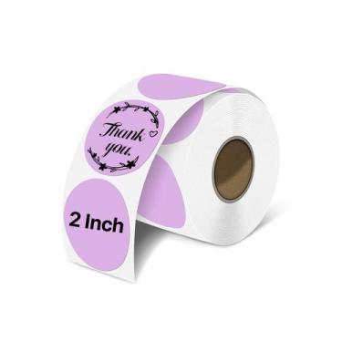 Imagem de Etiquetas Adesivas Térmicas iEager - 500 Unidades, Círculo de 5cm, Rox