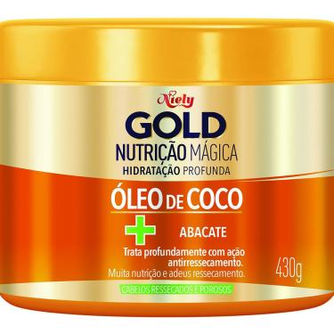 Imagem de Máscara de Tratamento Nutrição e Hidratação 430g Niely Gold Óleo de Coco e Abacate
