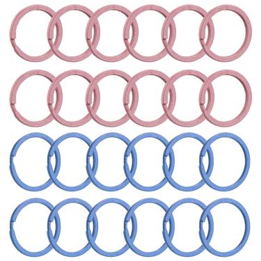 Imagem de Kit Argola Italiana 35mm Reforçada Rosa Bebe & Azul Bebe - 100 Unidades