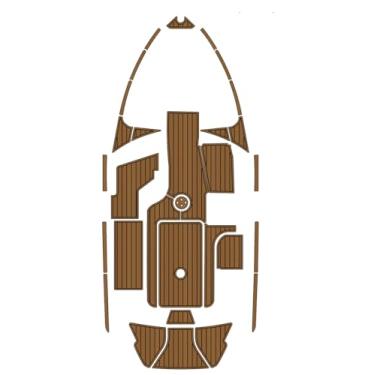 Imagem de ZVZ 2010-2013 Malibu 23 LSV Swim Platform Cockpit EVA Foam Deck Mat 1/10.2 cm Autoadesivo Marine Mat ASTM F1677 Teak Boat Flooring Saltproof SeaDek GatorStep Style
