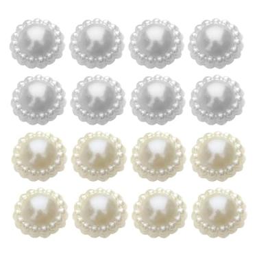 Imagem de 200 Unidades Pérolas De Imitação Pérolas Traseiras Planas Pérolas Meia Volta Flatback Pérolas Falsas Meia Redonda Encantos De Pérolas Artificiais Filho Botão Abdômen Flor Do Sol