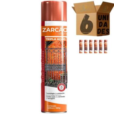 Imagem de Kit 6 Spray Antiferrugem Para Metais Zarcão Etaniz 400ml - CHESIQUIMIC