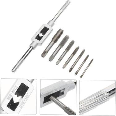 Imagem de Kit Rosqueamento Manual Cossinete Tarracha 8 Peças Macho - Yeet