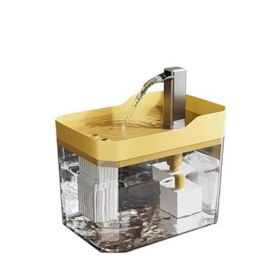 Imagem de Bebedouro Automático para Gatos e Cães – 1,5L, Filtro Incluso, Design Luxuoso (AMARELA)