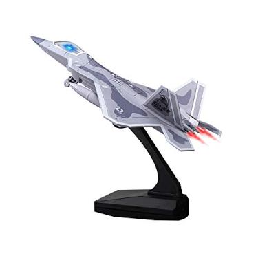Imagem de YEIBOBO ! F-22 Fighter - Avião De Brinquedo Fundido 1/100 (Cinza)