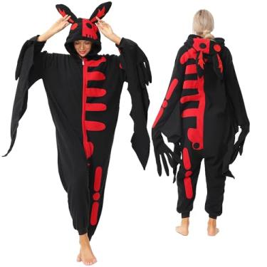 Imagem de III HHONS Pijama de fantasia de animal para adultos, cosplay de Halloween, roupa de dormir para mulheres/homens, Traça, M