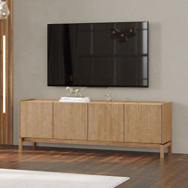 Imagem de Rack para Tv 50 Polegadas 2 Portas 2 Gavetas em Madeira Maciça Barcelona Tauari