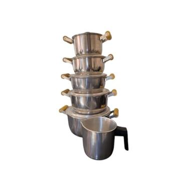 Imagem de JOGO PANELA POP ALUMINIO POLIDO TAM 16 A 24 + CANECO TAM 12