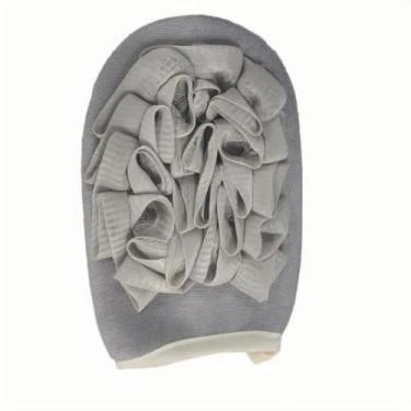 Imagem de Luva de banho dupla face – malha esfoliante e borbulhante para mulheres e homens, design suspenso, acessório de banho de limpeza de pele