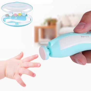 Imagem de Aparador Elétrico de Unhas para Bebê com Lixa Suave e Luz LED – Silencioso, Seguro e Portátil com 6 Lixas Extras para Recém-Nascidos e Adultos