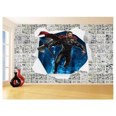 Imagem de Papel De Parede 3D Heróis Página Quadrinhos Hq 3,5M Nhma177 - Você Dec