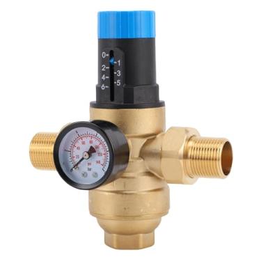 Imagem de Generic Válvula Redutora de Pressão de água de Latão, Regulador de Pressão Ajustável de Duas Vias DN20 de 3/4 pol. Com Filtro de Aço Inoxidável 316L para água de Torneira Doméstica