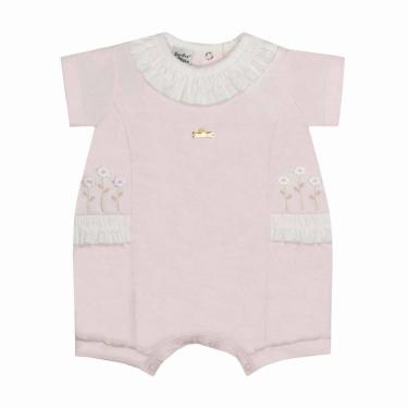 Imagem de Macacão Para Bebê Menina Curto Dalia Rosa - Sonho Mágico