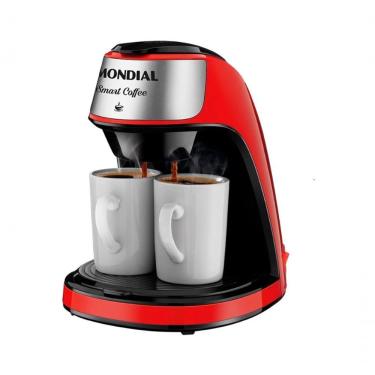 Imagem de Cafeteira Elétrica Mondial Smart Coffee C-42-2X-RI Inox 2 Xícaras Vermelho 110V
