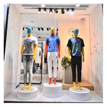 Imagem de Suportes redondos brancos para lojas de roupas, boutiques e lojas de noivas - Suporte de pedestal de 30 x 30 cm para manequins e vitrines de eventos, ideal para sessões de fotos e exibições