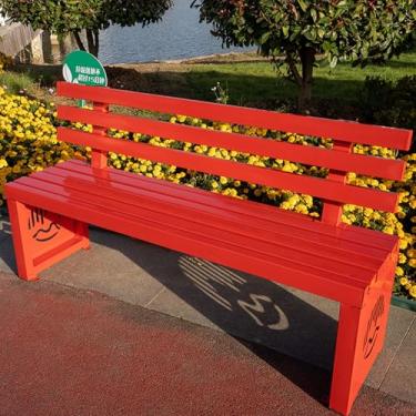 Imagem de Banco de parque banco de jardim externo banco de jardim pátio banco de jardim, bancos externos com moldura de metal de aço antiferrugem, para pátio de varanda de jardim (preto, 150 cm/59 pol)