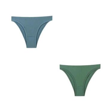 Imagem de Calcinhas Femininas Sem Costura De Cintura Baixa 2 Peças Lingerie Sexy