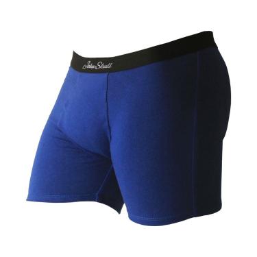 Imagem de Cueca Boxer Azul Com Enchimento Traseiro Empina Bumbum John Skull