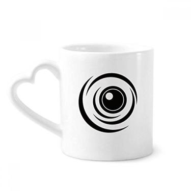 Imagem de Vector Eye Decoração Padrão Caneca Preta Café Cerâmica Copos Copo Coração Vidro