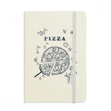 Imagem de Caderno de desenho de linha Pizza Italy Foods oficial de tecido capa dura diário clássico