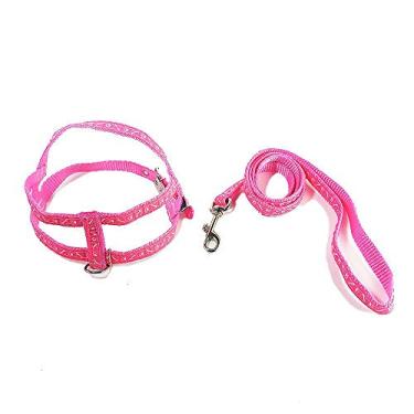 Imagem de Guia e Peitoral Pata e Osso Rosa Santa Fé Pet Nº 03