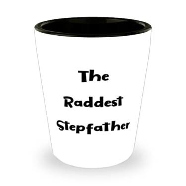 Imagem de Copo de shot de padrasto inspirador, o padrasto mais radical, presente para o pai, inapropriado do filho