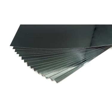 Imagem de TGXRZX Papel cartolina preto metálico, tamanho 20 cm x 28 cm (250 gsm), 15 peças, placa dourada com acabamento espelhado para artesanato, convites e decorações, corte e plotter, confecção de cartões